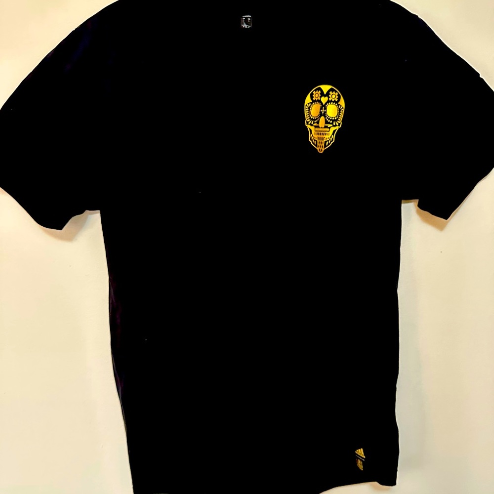 Adidas Mexico gold skull commemorative t shirt